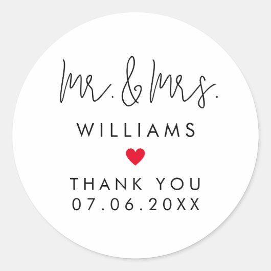 ミセスカスタムの客人は結婚感謝の気持ちを持って ラウンドシール (正面)