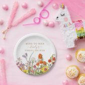 ミセスカラフル恋しく思ブライダルシャワーに野花 ペーパープレート (パーティー)