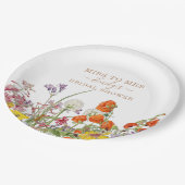 ミセスカラフル恋しく思ブライダルシャワーに野花 ペーパープレート (アングル)