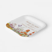 ミセスカラフル恋しく思ブライダルシャワーに野花 ペーパープレート (傾斜あり)