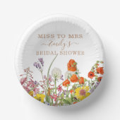 ミセスカラフル恋しく思ブライダルシャワーに野花 ペーパーボウル (正面)