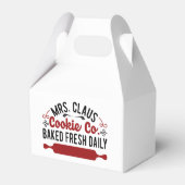 ミセスクロースクッキー会社クリスマスホリデー フェイバーボックス (裏面サイド)