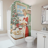 ミセスクロースホリデーベーキングデライト シャワーカーテン (インサイチュ)