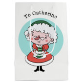 ミセスクロース名前をカスタムする中抱き枕 ミディアムペーパーバッグ (裏面)