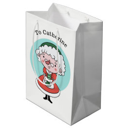 ミセスクロース名前をカスタムする中抱き枕 ミディアムペーパーバッグ