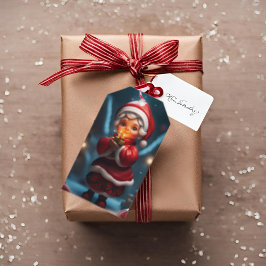 ミセスクロース姿クリスマスホリデーギフトラベル ギフトタグ