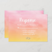 ミセスサンディ・トゥーズ夫人RSVPサンセット 出欠カード (正面/裏面)