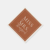 ミセスシンプル恋しく思テラコッタブライダルシャワー紙 スタンダードカクテルナプキン (角)