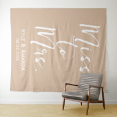 ミセスズ恋しく思のブライダルシャワー結婚背景へのBoho タペストリー (インサイチュ(横))