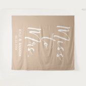 ミセスズ恋しく思のブライダルシャワー結婚背景へのBoho タペストリー (正面(横))