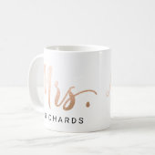 ミセスタイポグラフィフェイクバラ金ゴールド コーヒーマグカップ (正面左)