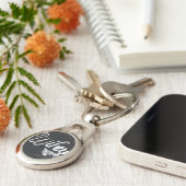 ミセスバイクもしくは自転車に乗る人ハネムーンチョークボードwifey キーホルダー (側面)