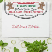 ミセスパーソナライズされたクロースクリスマスクッキーベーキング キッチンタオル (折り畳み)