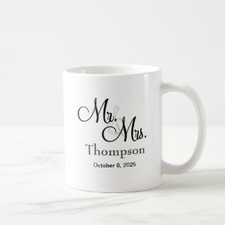 ミセスパーソナライズされたズとミセス結婚ズ コーヒーマグカップ