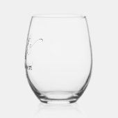 ミセスパーソナライズされたズとミセス結婚ズ ステムなしワイングラス (左)