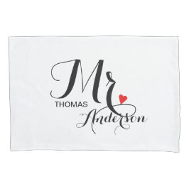 ミセスパーソナライズされたズの結婚カップル 枕カバー