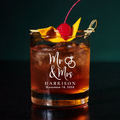 ミセスパーソナライズされたズ結婚ミスター ウイスキーグラス