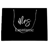 ミセスパーソナライズされたブライダルラージ抱き枕 ラージペーパーバッグ (正面)