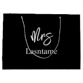 ミセスパーソナライズされたブライダルラージ抱き枕 ラージペーパーバッグ (裏面)