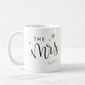 ミセスパーソナライズされたマグの手書き コーヒーマグカップ (左)