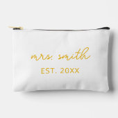 ミセスパーソナライズされたメイクアップカスタムブライダルパーティ アクセサリーポーチ (正面)