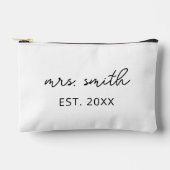 ミセスパーソナライズされたメイクアップカスタムブライダルパーティ アクセサリーポーチ (正面)