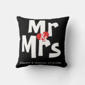 ミセスパーソナライズされた結婚周年記念 クッション (裏面)