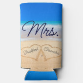 ミセスビーチ結婚式ハートインサンドクーラーボックス スリム缶クーラー (裏面)