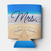 ミセスビーチ結婚式ハートインサンドクーラーボックス 缶クーラー (裏面)