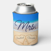 ミセスビーチ結婚式ハートインサンドクーラーボックス 缶クーラー (缶裏面)