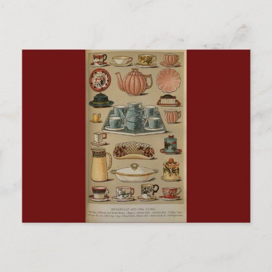 ミセスビートンブレックファーストティー中国クロッケリー ポストカード (正面)