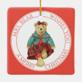 ミセスベアセラミックスクエアオーナメント+文字 セラミックオーナメント (裏面)