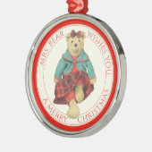 ミセスベアプレミアムラウンドオーナメント+文字 メタルオーナメント (左)