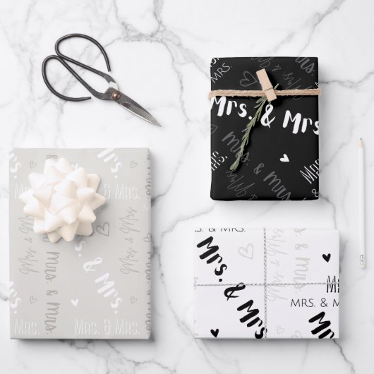 ミセスミセス結婚ズ ラッピングペーパーシート (正面)