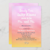 ミセスミセス・サンディ・トゥーズ婚約パーティ・サンセット 招待状 (正面/裏面)