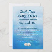 ミセスミセス・サンディ・トゥーズ・ウェディングサンドドルを招待 招待状 (正面)