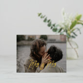 ミセスミセス・ポストカード結婚式招待状 箔招待状ポストカード (立ち正面)