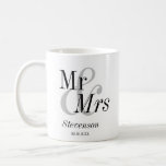 ミセスミニマルモダン結婚ギフト コーヒーマグカップ<br><div class="desc">ミセス・ミニマルギフトモダン・コーヒーマグ。新しいお気に入りのお二人結婚に最適な贈り物簡単カスタマイズ。今日は手に入れろ!</div>