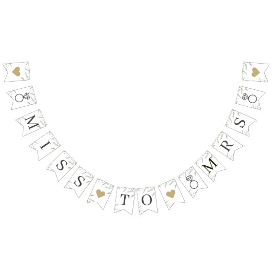 ミセスミニマルラ恋しく思スのブライダルシャワーに緑 バンティングフラッグ (全)