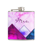 ミセスレインボーマーブルマウンテンカラーブロックカスタム フラスク (正面)