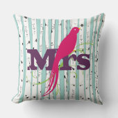 ミセス又はミセスが樺の木ツリー枕をパーソナライズ クッション (正面)