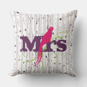 ミセス又はミセスが樺の木ツリー枕をパーソナライズ クッション (正面)