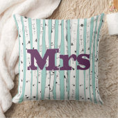 ミセス又はミセスが樺の木ツリー枕をパーソナライズ クッション (ブランケット)