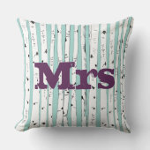 ミセス又はミセスが樺の木ツリー枕をパーソナライズ クッション (正面)