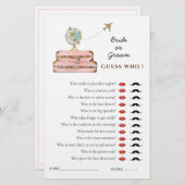 ミセス恋しく思に旅行「誰を推測」シャワーゲーム (正面/裏面)