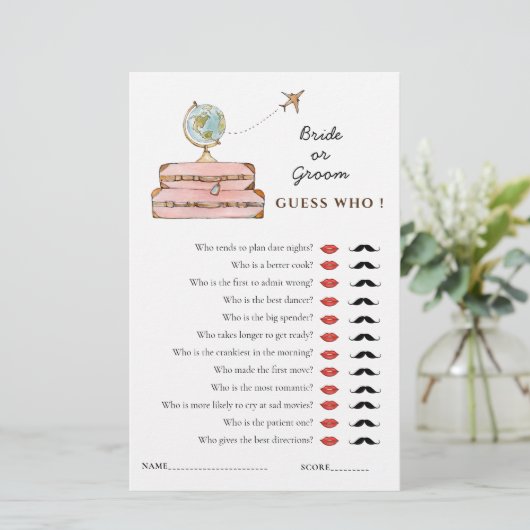 ミセス恋しく思に旅行「誰を推測」シャワーゲーム (スタンド正面)