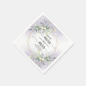 ミセス恋しく思グ・グリーナリー幾何学模様ブライダルシャワーへ スタンダードカクテルナプキン (角)