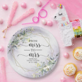 ミセス恋しく思グ・グリーナリー幾何学模様ブライダルシャワーへ ペーパープレート (パーティー)