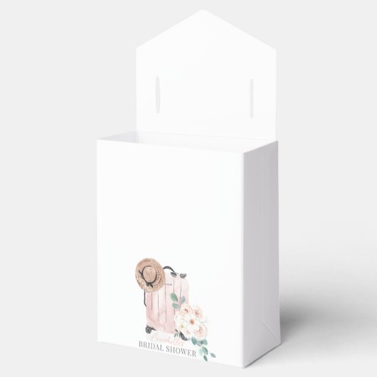 ミセス恋しく思ピンクスーツケースブライダルシャワーへ旅行 フェイバーボックス (オープン)