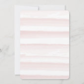 ミセス恋しく思ピンクスーツケースブライダルシャワーへ旅行 招待状 (裏面)